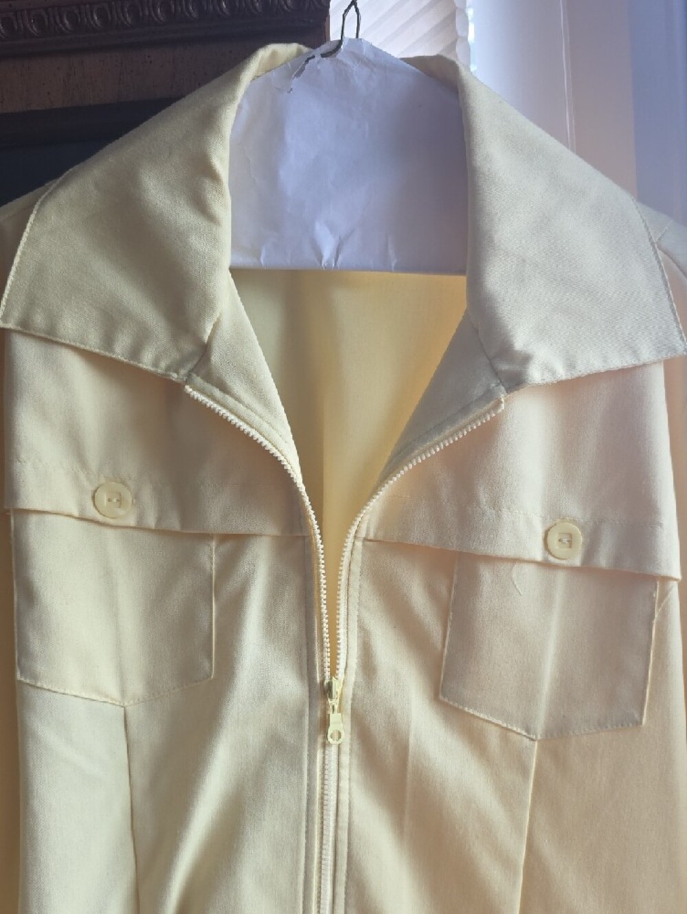 Alfred Dunner Pale Yellow Zip-Front Utility Jacket - Picture 2 of 4